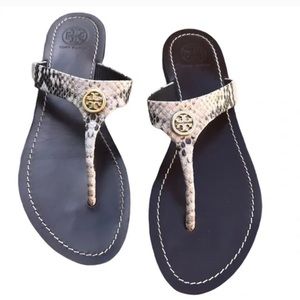 Tory Burch snake skin Cameron sandal